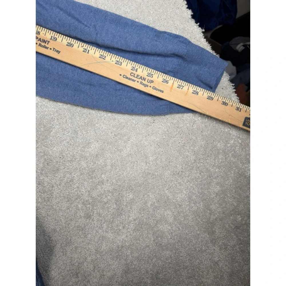 Polo‎ Ralph Lauren Vintage Men's Blue Pima Cotton V Neck Sweater 4XB Pony Preppy